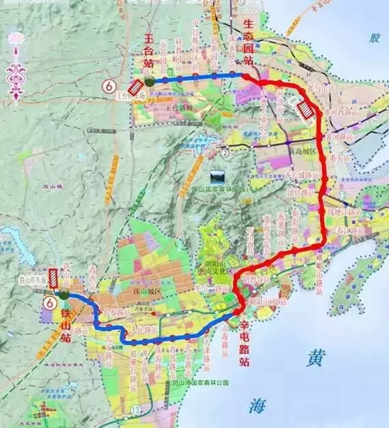 地铁6号线接入青岛西客站