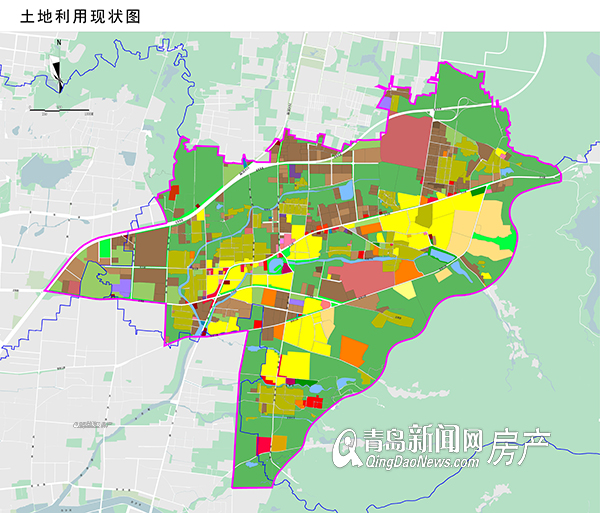 城阳区惜福镇街道片区详细规划 形成一圈,三心,四廊,六组团 青岛