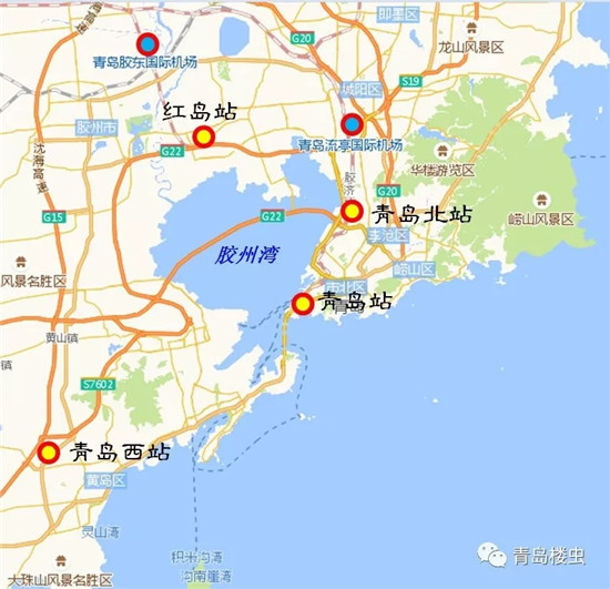 青岛西站(在建,构成了青岛环胶州湾四大交通综合枢纽客站布局