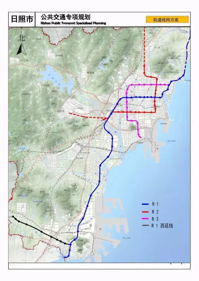 日照到青岛 日照规划的轻轨 可以直接对接青岛r3线 长度约为15公里