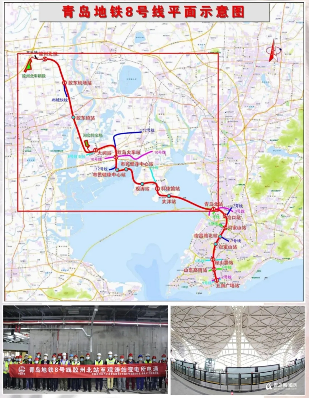 地铁1号线北段,8号线北段年底前通车 城阳,胶州楼市将迎来真正的地铁
