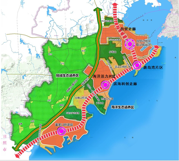结合此前西海岸的土地利用规划,我们可以对各版块的现状和未来发展