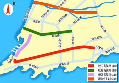 市政府:配合隧道通车 东西快速路改名"胶宁高架路"-青岛新闻网房产