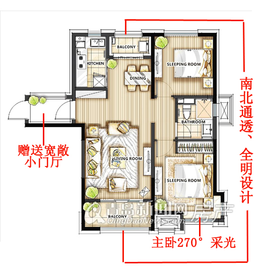 即墨万科东郡首期高层预计10月开盘 88-93㎡主力户型解读