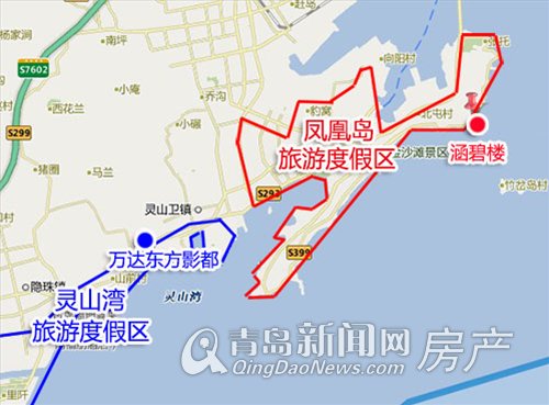 凤凰岛灵山湾区位图