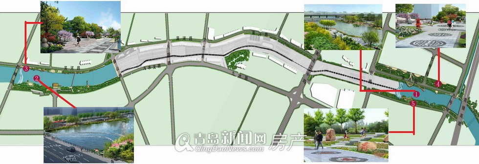 新闻网讯 8月11日,青岛市规划局发布李村河中游治理工程最新规划