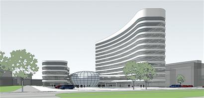 青岛市市民健康中心项目效果图(资料图片) 青岛市市民健康中心项目效果图(资料图片)