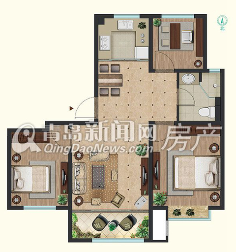 刚需 户型 90㎡ 全能户型王 青岛 刚需 户型 90㎡ 全能户型王 青岛