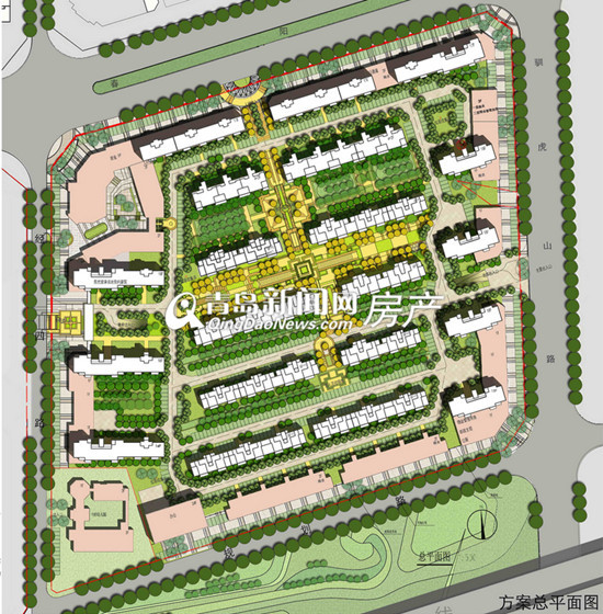 城阳青特小镇d区规划公示 商住比例达2:8 总户数1130户