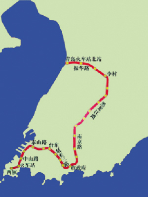 青岛地铁1号线规划图