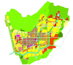 位于宾川路以东,九水东路两侧,南靠李村河,东邻青岛酒店管理学院,占地