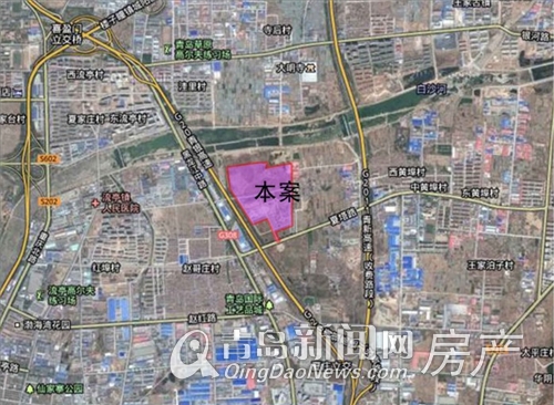 该项目位于青岛市城阳区流亭镇308国道以东,毗邻青银高速,北环白沙河