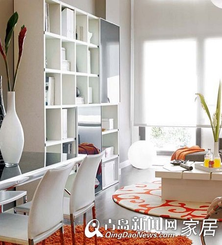 80后上班族打造58平loft简约小户型公寓 橙白搭