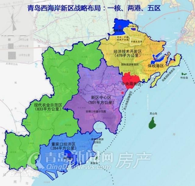 此外,在前5个月青岛的土地出让数据中,黄岛区以占比65%的土地成交数量