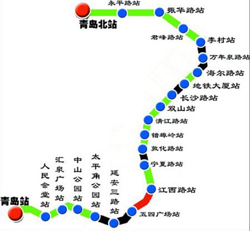 青岛,地铁,线路,2号线,8号线,11号线,李沧,站点