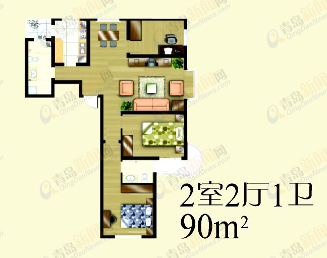 千禧龙苑户型90