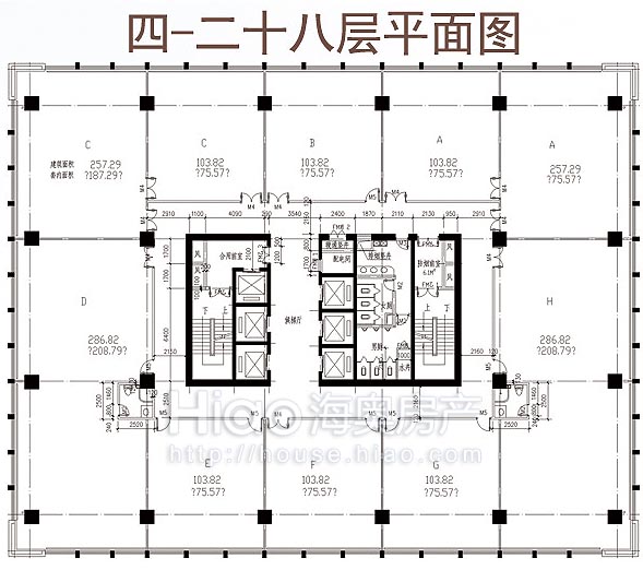 中商国际大厦平面图4-28