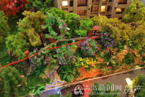 万科蓝山沙盘岩石落层绿化景观2