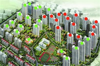 中冶洛阳路片区保障房项目二期效果图,绿色标