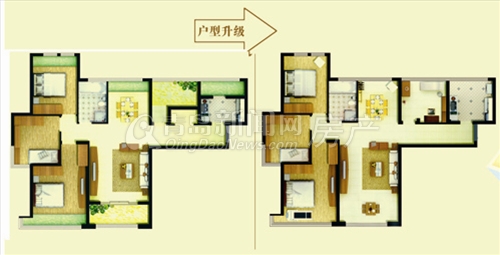 绿岛印象D四房二厅一卫约111.64㎡