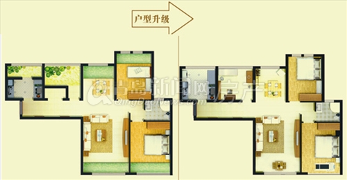 绿岛印象A1三房二厅一卫约90.20㎡