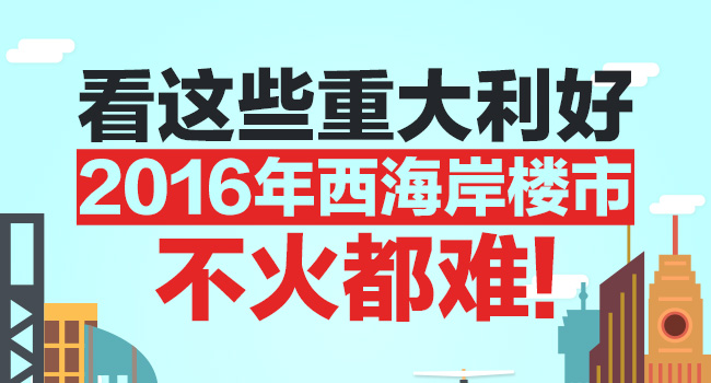 看这些重大利好 2016年西海岸楼市不火都难