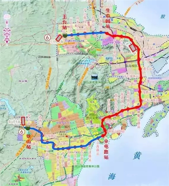 為了對接青島西站,青島地鐵6號線與青島地鐵13號線進行調整延伸,青島