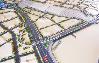 太原路建喇叭式立交桥 八车道接环湾大道(图)