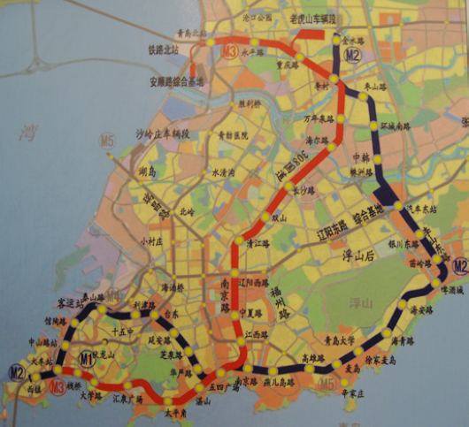 首發:青島地鐵m3線22站點5標段正式公佈(圖)