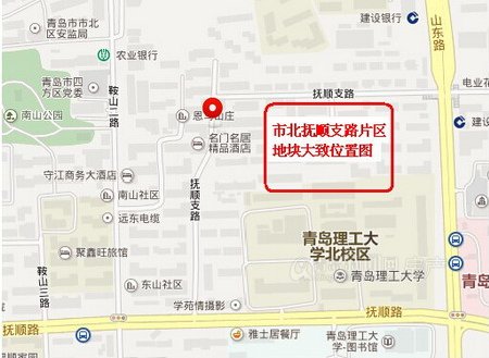 抚顺支路片区地块大致位置图