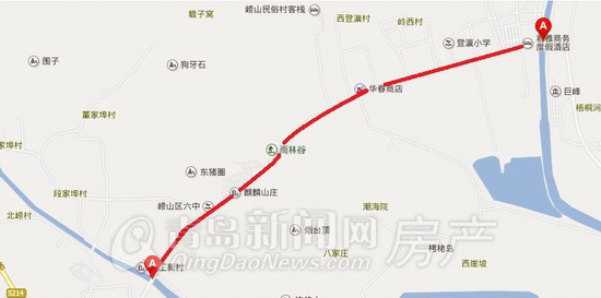 崂山路（沙子口桥-大河东桥段）建设工程示意图