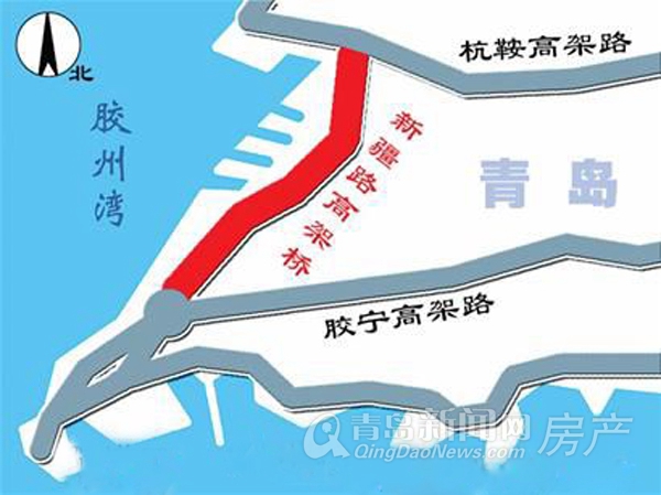 岛交通规划,新疆快速路,双山隧道,深圳路打通,长沙路高架桥