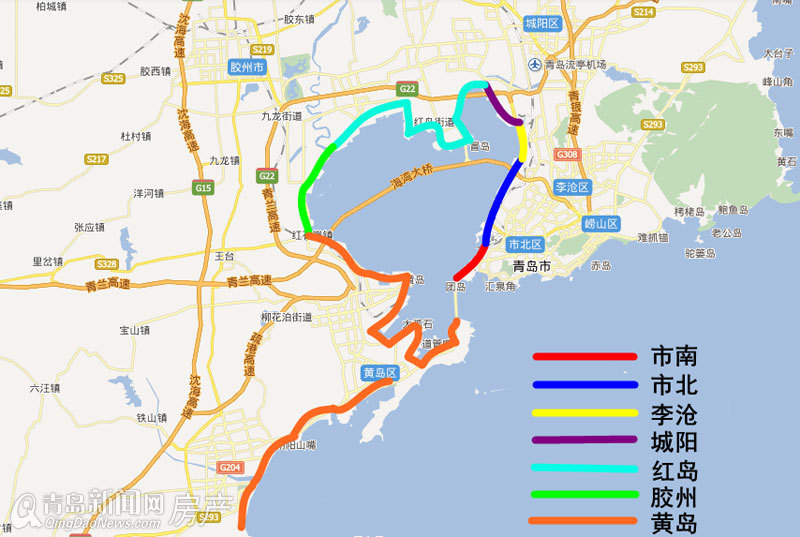 青岛,胶州湾,环湾绿道,实景图,七区市,青岛新闻网房产