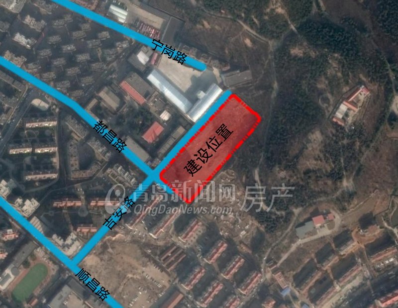 都昌路1号拟建5栋洋房(规划图)