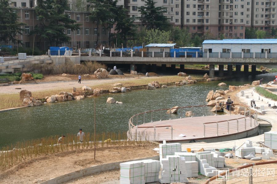 组图：李村大集原址变样了 初现亮丽景色
